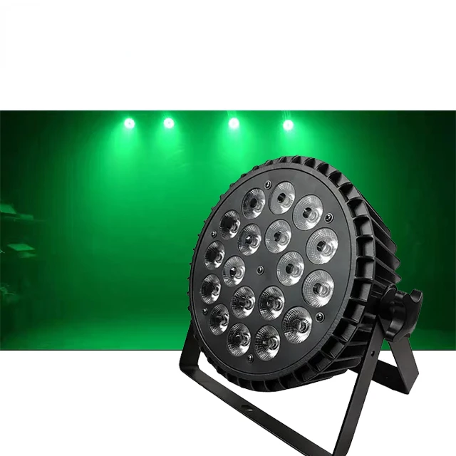 BOTAI led discotecas stage colorful uplights light 18x10w RGBW 4in1led par slim flat can dj light for disco