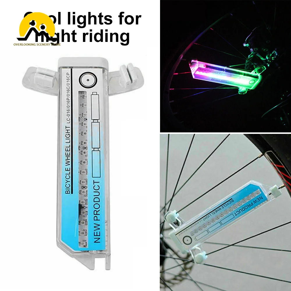 Bike Wheel Light Waterproof Bicycle Spoke Light 32LEDs Safety Tire Light Different Patterns Without Battery Cycling Accessories