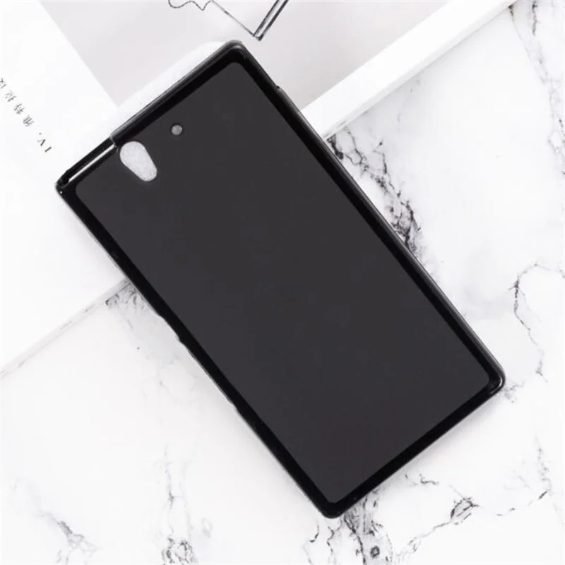 For Sony Xperia Z L36H Case Soft Ultra Thin Silicone Black TPU Case Cover For Sony Xperia Z L36H Pudding Silicone Phone Funda