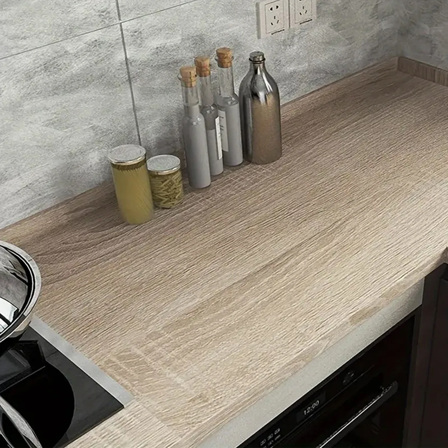 80cm Width Wood Grain PVC Wallpaper for Door Wardrobe Cupboard Table Furniture Waterproof Self Adhesive Stickers Home Decor Film