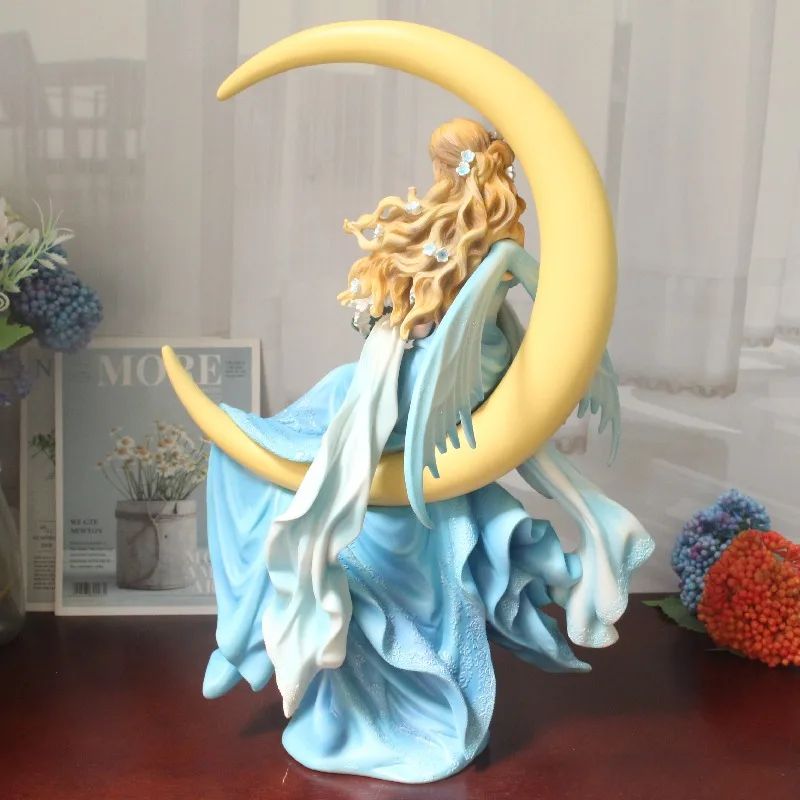 

Style hand-painted moon fairy girl resin boutique characters desktop decoration collection
