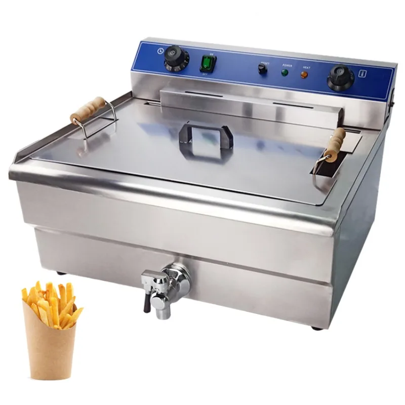 

30L deep fryer/ dual temperature control setting for large capacity commercial deep fryer pressure cooker