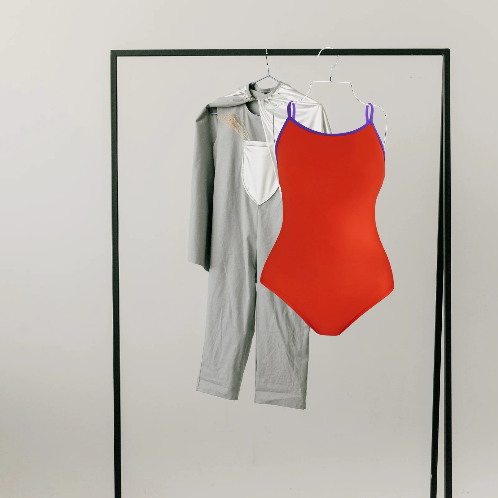 

2pcs Swimsuit Hanger Foldable Clothes Rack Body Shape Display Wire Metal Lingerie Bathing Suit Drying Travel Storage