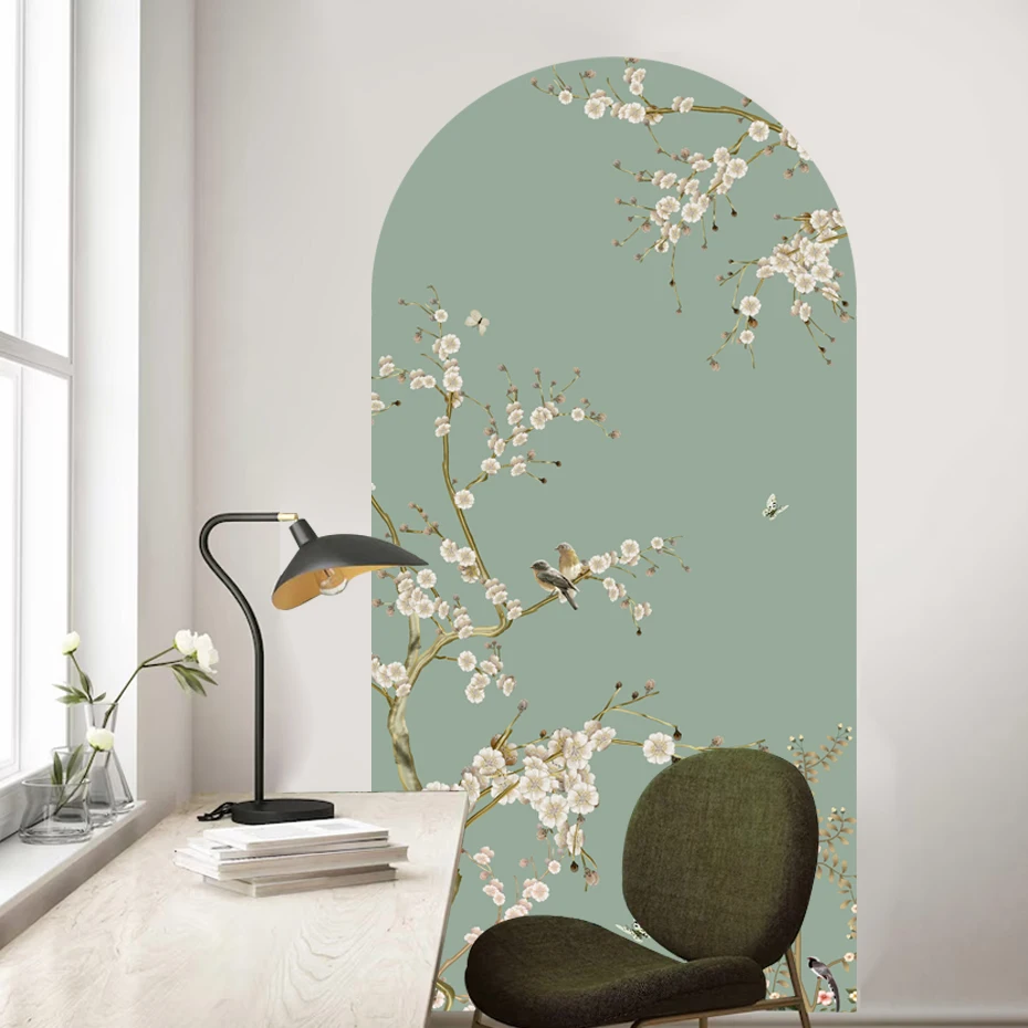 

Plum Blossom Arch Wall Decal Decor Wall Stickers Neauty Art Decorative Wallpaper Self-adhesive Kids Bedroom Home Decorations
