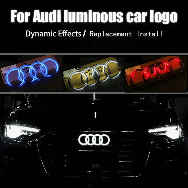 

Modified 273/285mm LED Dynamic Car Logo Front Grille Emblem Streamer Badge Light for Audi A7 A3 A4 A6 Q3 Q5 Q7 Q8 Accessories