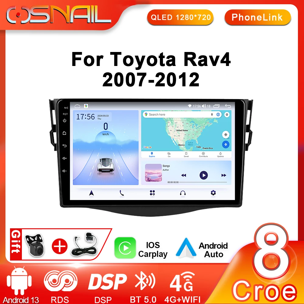 

Car Multimedia Radio Player For Toyota RAV4 3 XA30 2005 - 2013 Android screen Auto Carplay Wireless 2 DIN Stereo GPS Navigation