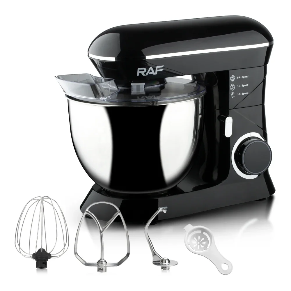 

l RAF 3 in 1 Stand Mixer 1400w Stainless Steel 8 L Electric Dough Hook Whisk Egg Beater Stand Mixer