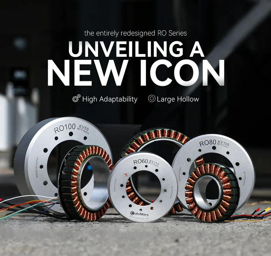 

CubeMars RO80 48V Frameless Outrunner Motor with Hall Sensor Ultra-Low Cogging Torque for Aerospace Cobot Arms