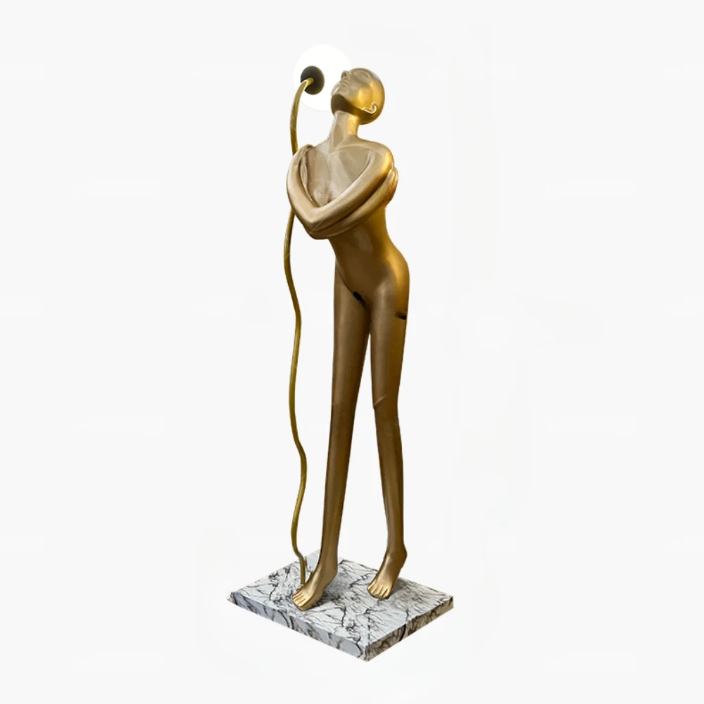 Nordic Creative Human-Shaped Art Hug Sculpture Floor Lamp Window Artwork Large Floor Ornaments