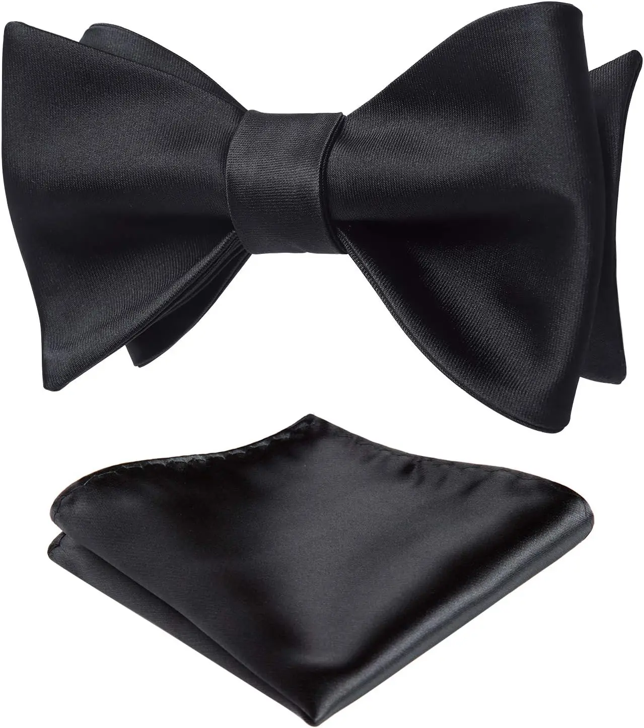 

Solid Color Self Tie Bow Tie & Pocket Square Set for Tuxedo Wedding Party
