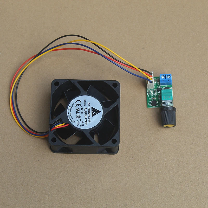 DC12V Fan Governor PWM Speed Controller With Switch Single Channel 4 Pin Low Power Mute For Computer Case Fans