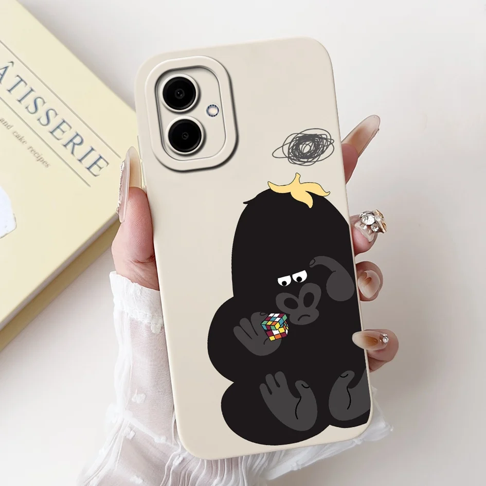 For Phone Case Samsung Galaxy A06 2024 Cover A065 SM-A065F GalaxyA06 4G Shockproof Coque Cute Cartoon Panda Soft Silicone Bumper