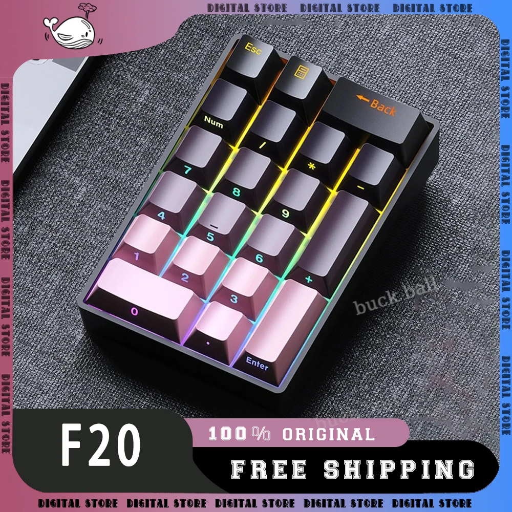 

Forgeant F20 Keypad Wired Mini Numeric External Keypad ABS 20Keys Customization Number Pads For Pc Computer Accessories Gifts