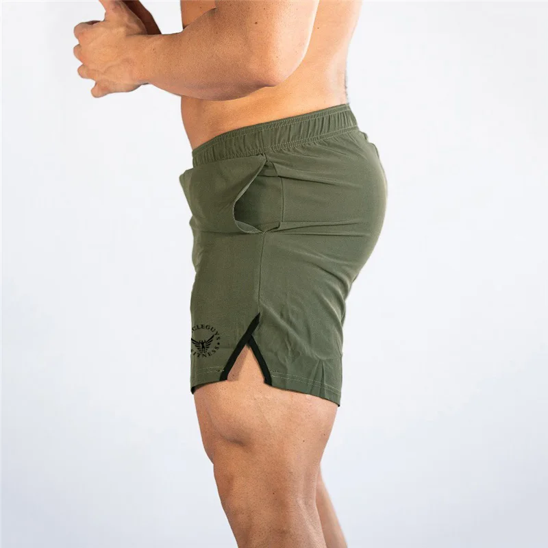 Gym Bodybuilding Fitness Workout Muscle Shorts Summer Breathable Quick Dry Sport Shorts Mens Training Basketball Short Pants