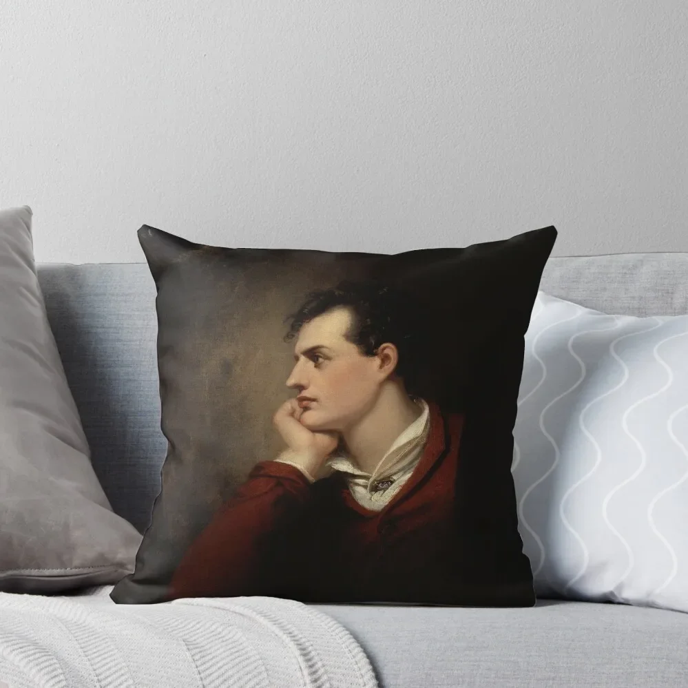 Lord Byron - 6th Baron Byron - By Richard Westall Throw Pillow Luxury Sofa Cushions Christmas Pillow