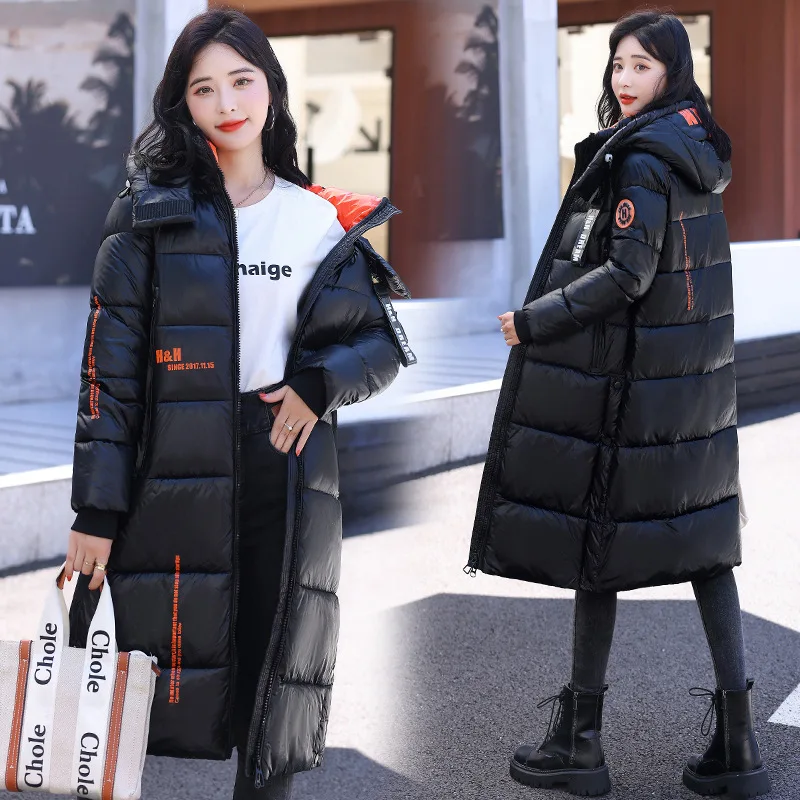 

Jackets Outerwear Long Knee Cotton Korean Padded Clothes Hooded New Women's Winter Long Thickened Puffer Coats
