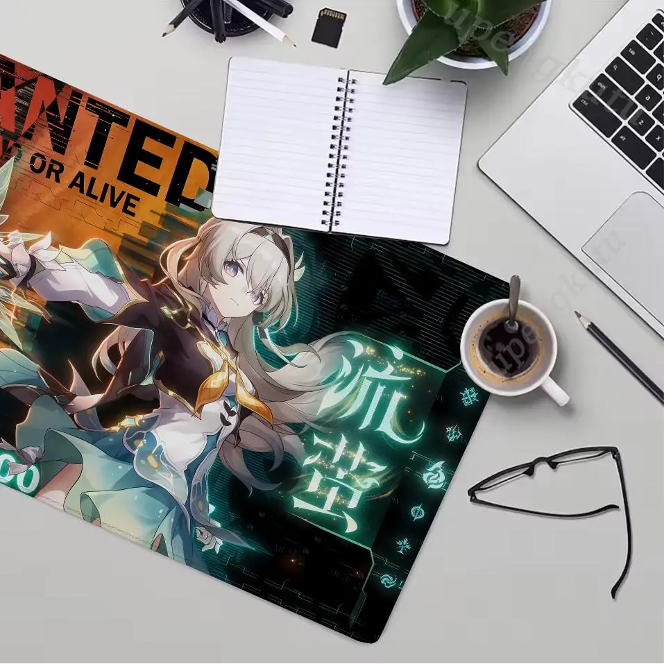 Honkai Star Rail Firefly Mouse Pad Anime Computer Mousepad Company Desk Aesthetic Large Gaming Mousepads Office Mat 900x400