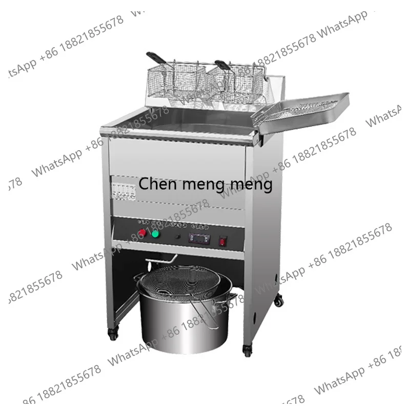 

Цилиндрическая электрическая фритюрница с разделением воды на масле, кухонное оборудование в стиле вестерн с курицей, настольная фритюрница с постоянной температурой