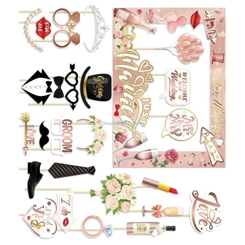 896B Colorful Wedding Photo Booth Props and Frame To Enhances Your Party Atmospheres