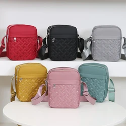 Fashion Mini Puffer Tote Bag Quilted Circle Phone Purse Elegant Purple Soft Nylon Padded Key Pouch Simple Trend Handbag