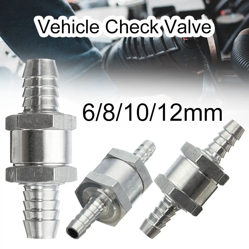 

Aluminium Alloy Water Petrol One Way Adapter 6/8/10/12mm Fuel Non Return Vehicle Check Valve