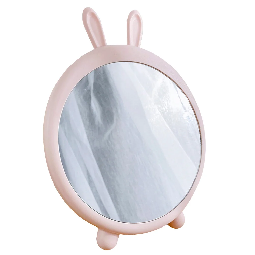 1 szt. Lustro biurkowe, kreskówkowe, różowe, stołowe, do makijażu, wysokiej rozdzielczości, praktyczne do pielęgnacji urody.