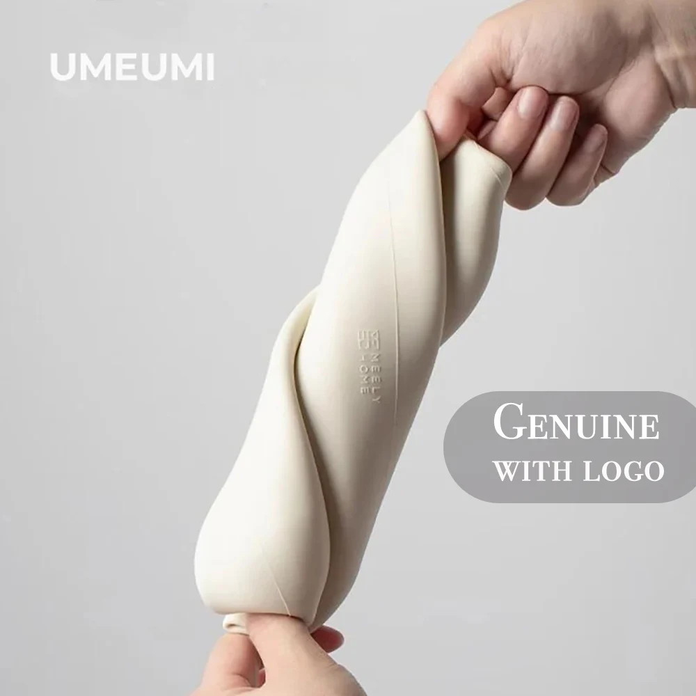 UMEUMI Beige Soft Waterproof Designer Tissue Box Cover Silicone Reusable Children Care Wipe Wet Wipe Box Holder Bathroom Kitchen