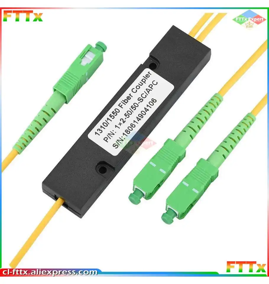 Imagem -03 - Luva Ótica do Cabo do Computador do Divisor do sc Apc Pcl do Divisor da Fibra do Plc Singlemode do sc Apc 1x2 do Divisor do Plc