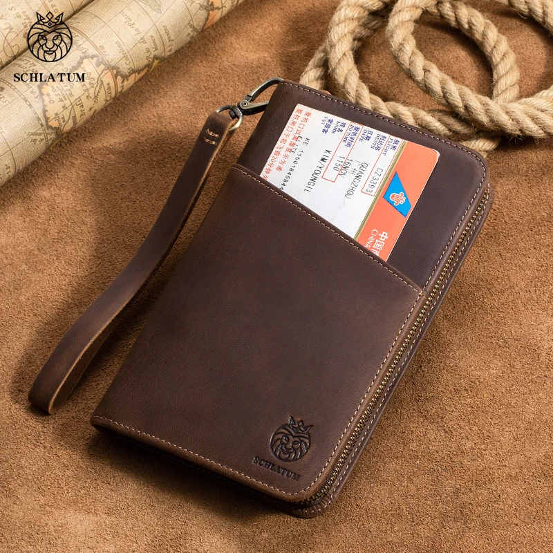 schlatum-クレイジーホースレザー-パスポートホルダー-トラベルエッセンシャルウォレット-トラベルアクセサリー-パスポート収納バッグ