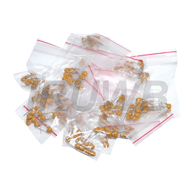 180PCS 18values*10pcs 20PF-1UF 50V Capacitance Assorted DIY Set Monolithic Ceramic Capacitor Kit