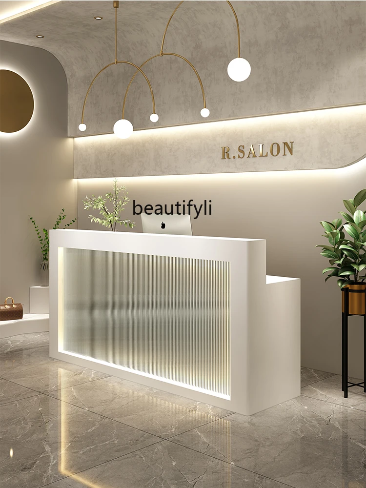 Cashier Counter Bar Beauty Salon Clothing Store Counter Company Store Small Front Desk Reception Desk