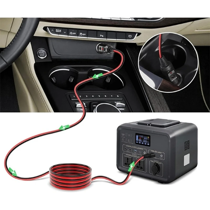 Cabo de extensão do conector N34R_XT60 com plugue mais leve 10FT 14AWG