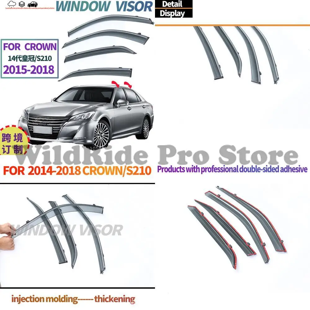 

1 set For Toyota 2015 Crown Rain Guard Side Window Deflector CROWN 2015-2018 Window Visors