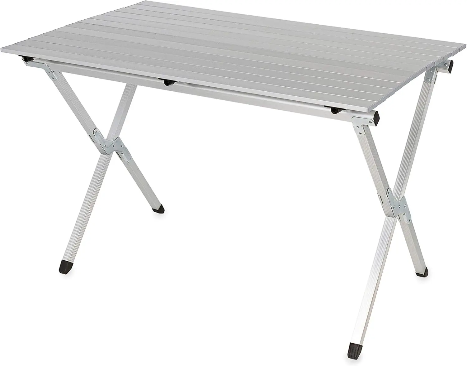 Aluminum Roll-Up Campsite Table with Carrying Bag - Ideal for Tailgating, Camping, The Beach, Parties and More