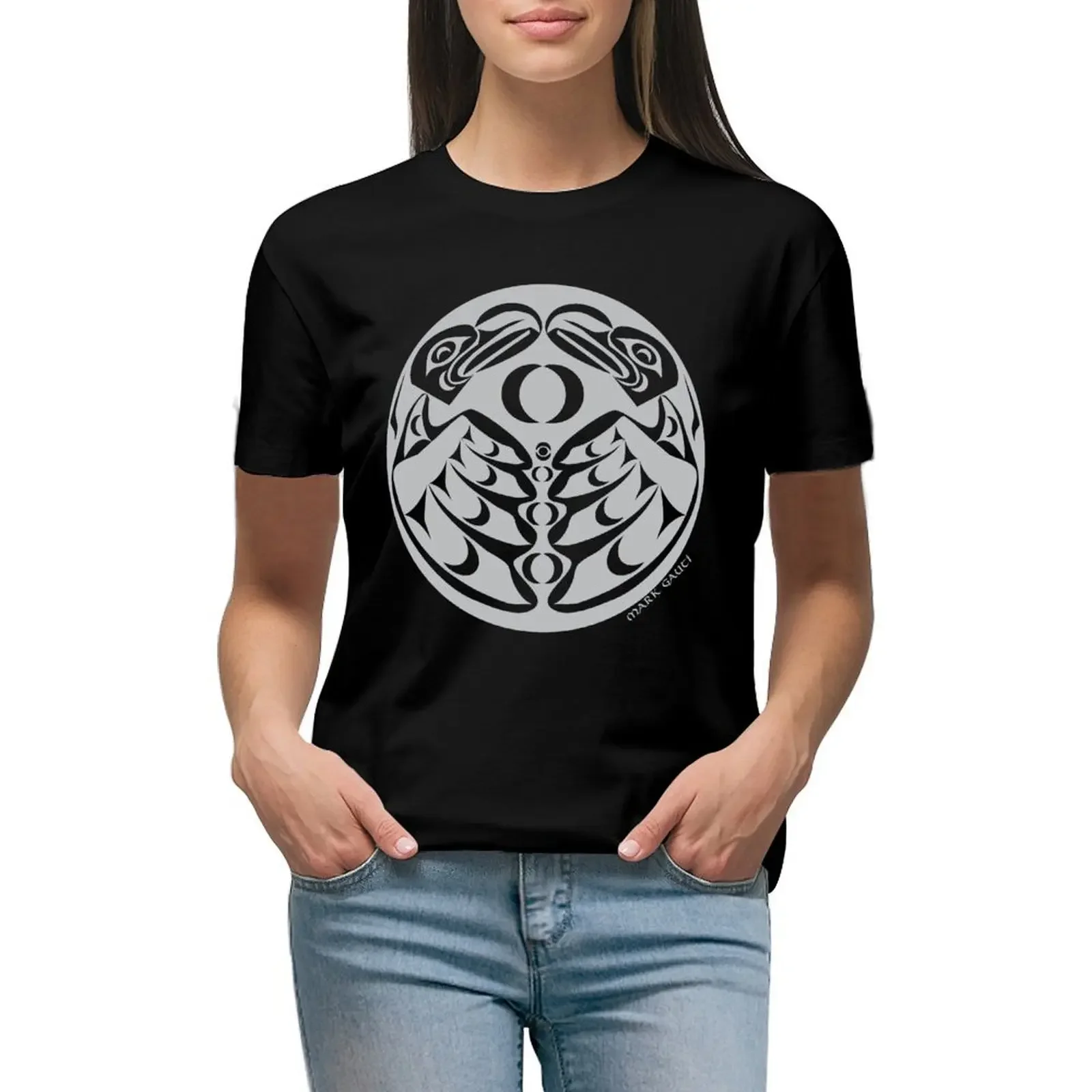 

Coast Salish Eagle T-Shirt plain shirts graphic tees summer tops white t-shirt dress for Women sexy