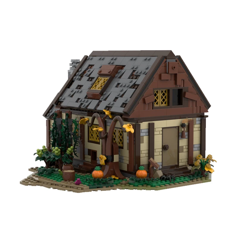 

1409PCS Moc medieval modular medieval hotel house model DIY assembly building block toys children's birthday gift