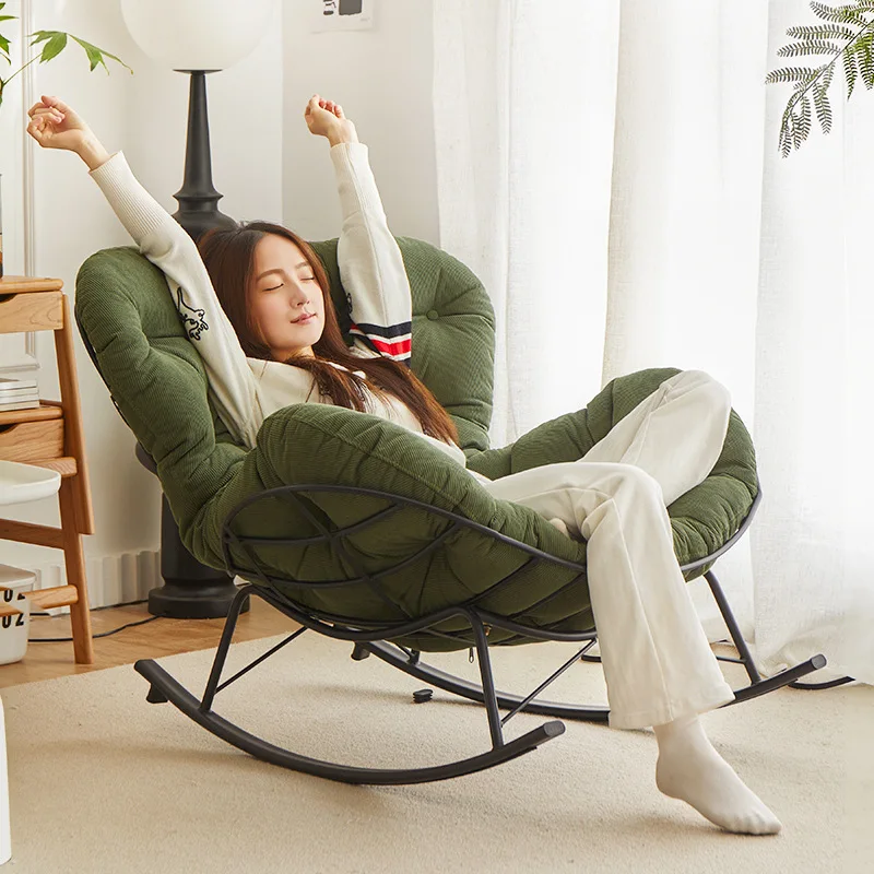 Rattan Weaving Rocking Chair Human Bird Nest Style Leisure Sofa for Home Balcony Single Lazy Rocking Chair Can Sleep