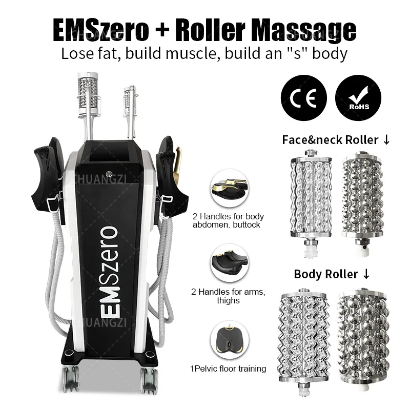 2024 New EMSZERO 2 in 1 Roller Massage Lose Weight Therapy 40K Compressive Micro vibration Vacuum 5D Body slimming Machine