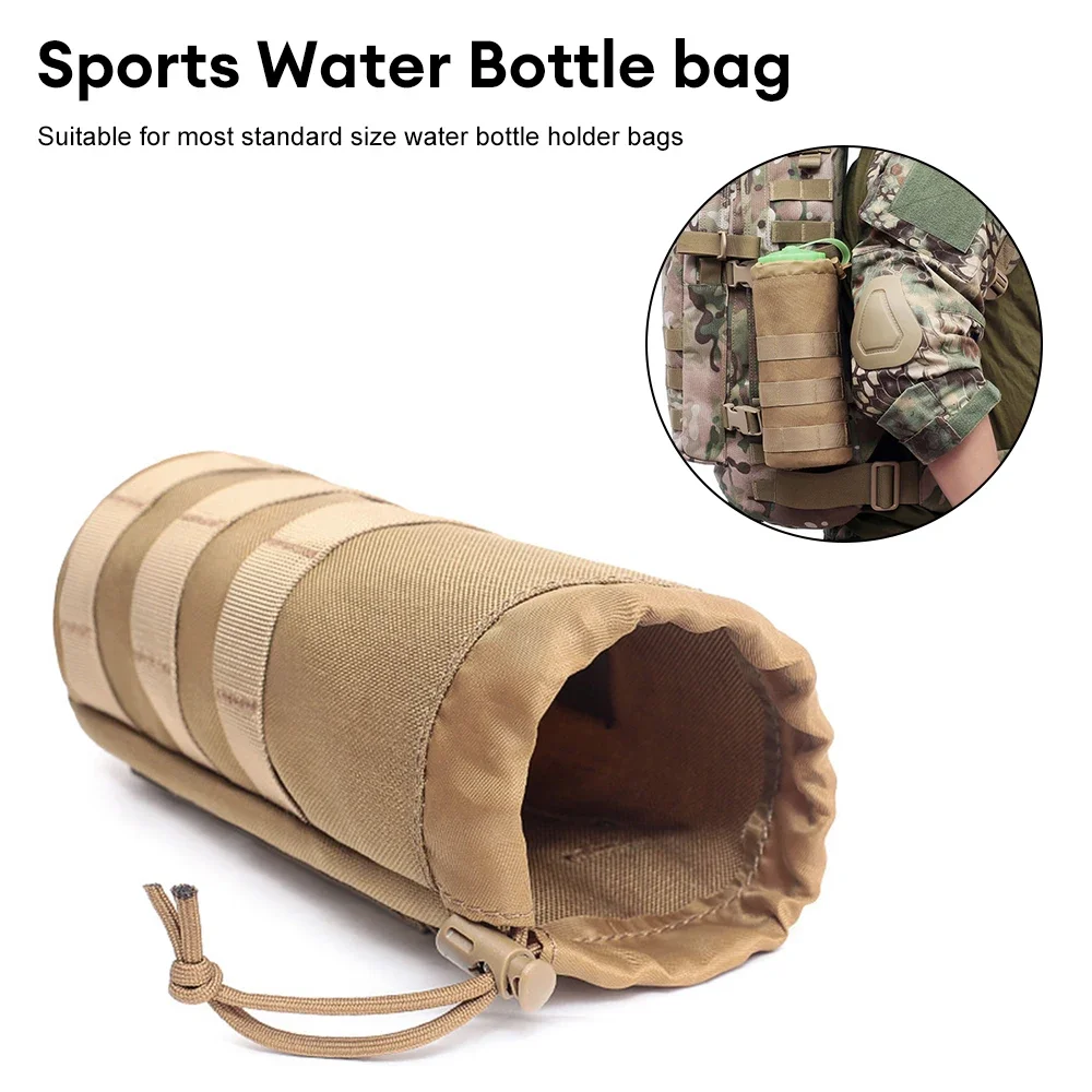 Tragbare taktische Wasser flasche Taschen halter Outdoor-Reisen Camping Wandern Radfahren Angeln Wasserkocher Träger Getränke flasche Beutel