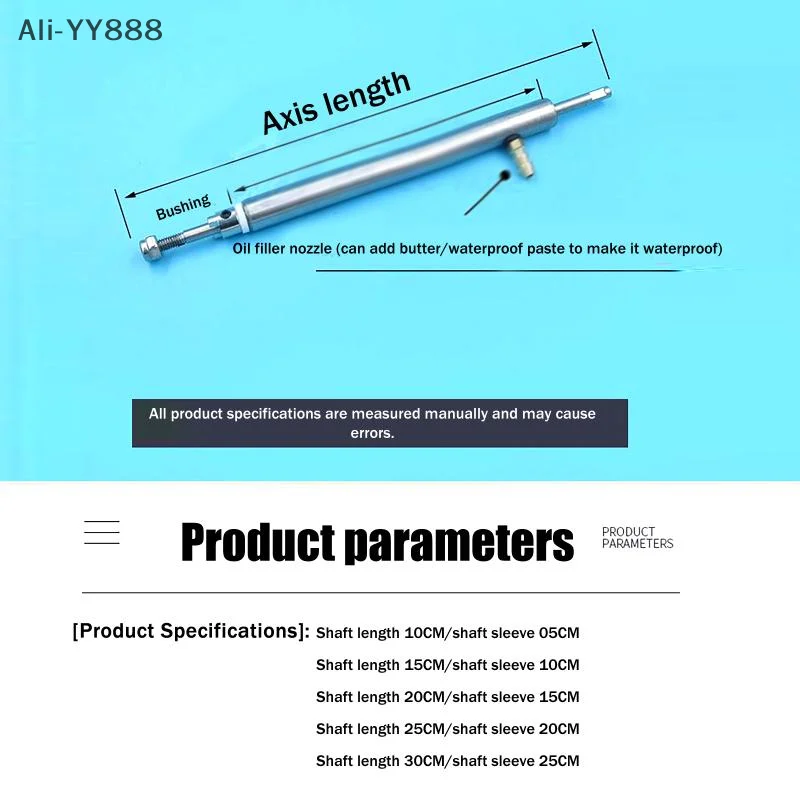 L10/15/20/25/30 سنتيمتر طول مواسير الصلب غير القابل للصدأ مع فوهة الشحوم 4 مللي متر قارب رمح ل RC قارب سباق كهربائي #6