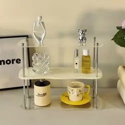 Household Desktop Water Cup Storage Holders Acrylic Cosmetics Perfume Handmade Display Rack Metal Rod Detachable Display Frame