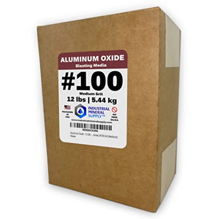 

Aluminum Oxide - 12 LBS - Sand Blasting Abrasive Media for Sandblasters Sandblast Guns and Blast Cabinets 100 Grit (Medium )