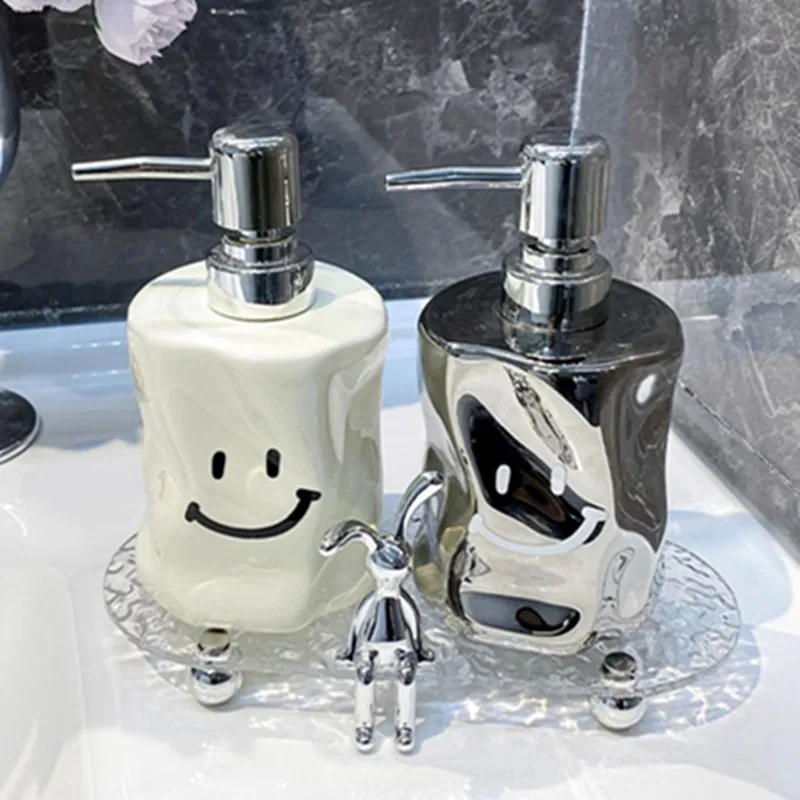 

WHYOU-Cermic Liquid Soap Dispensers, Lotion Bottle, Emulsion, Latex Hand Wish Bottles, Light Luxury Bathroom Accessories Set