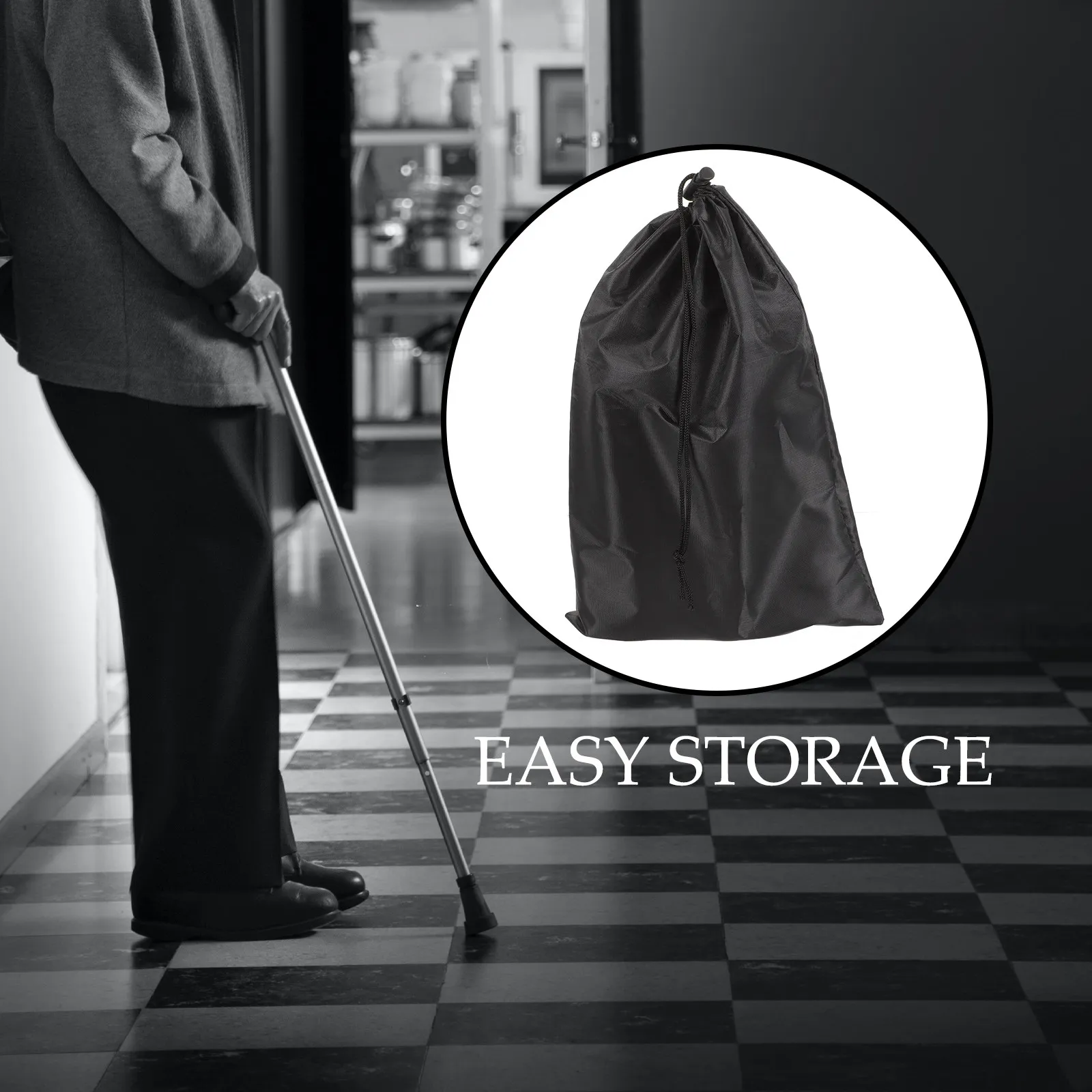 Outdoor Walking Stick Bag Portable Drawstring Organizer for Camping Hiking Folding Cane Storage Heavy Duty Sturdy Wear Resistant