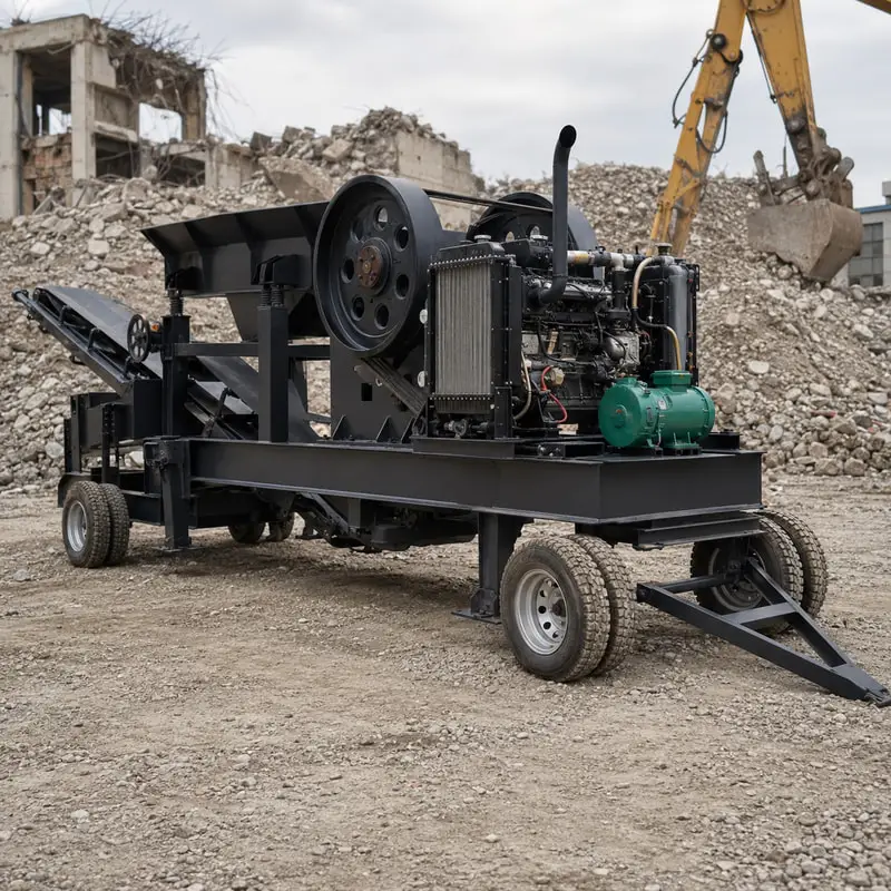 Mobile Crusher Machine for Tunnel Construction Customized Heavy Duty Jaw Crusher Machine for Limestone Quarry Processing