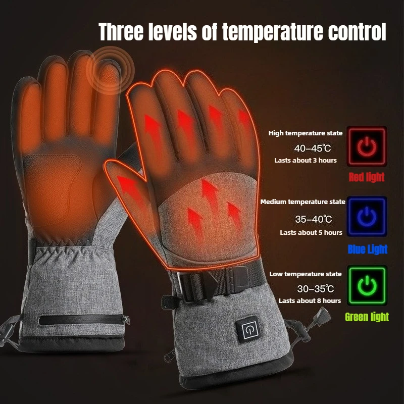 Heating Hand Warmer Electric Thermal Gloves Waterproof Snowboard Cycling Motorcycle Bicycle Ski Outdoor Winter Gloves