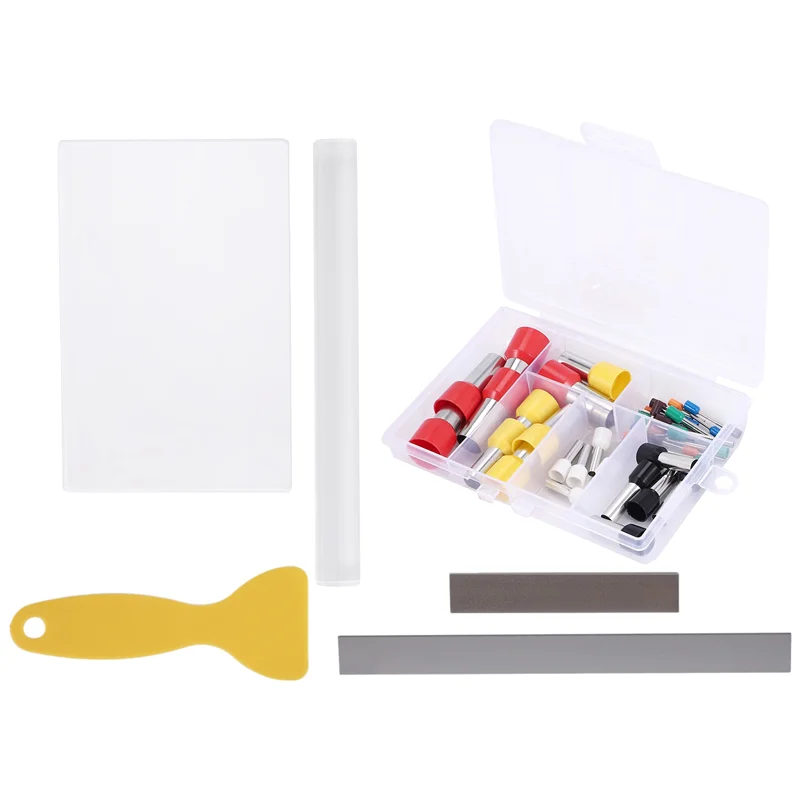 ABRO-45 Stück Polymer Clay Tool Kit Acryl Polymer Clay Roller Clay Blade Cutter Acrylplatte Runde Kreis Punch Tools