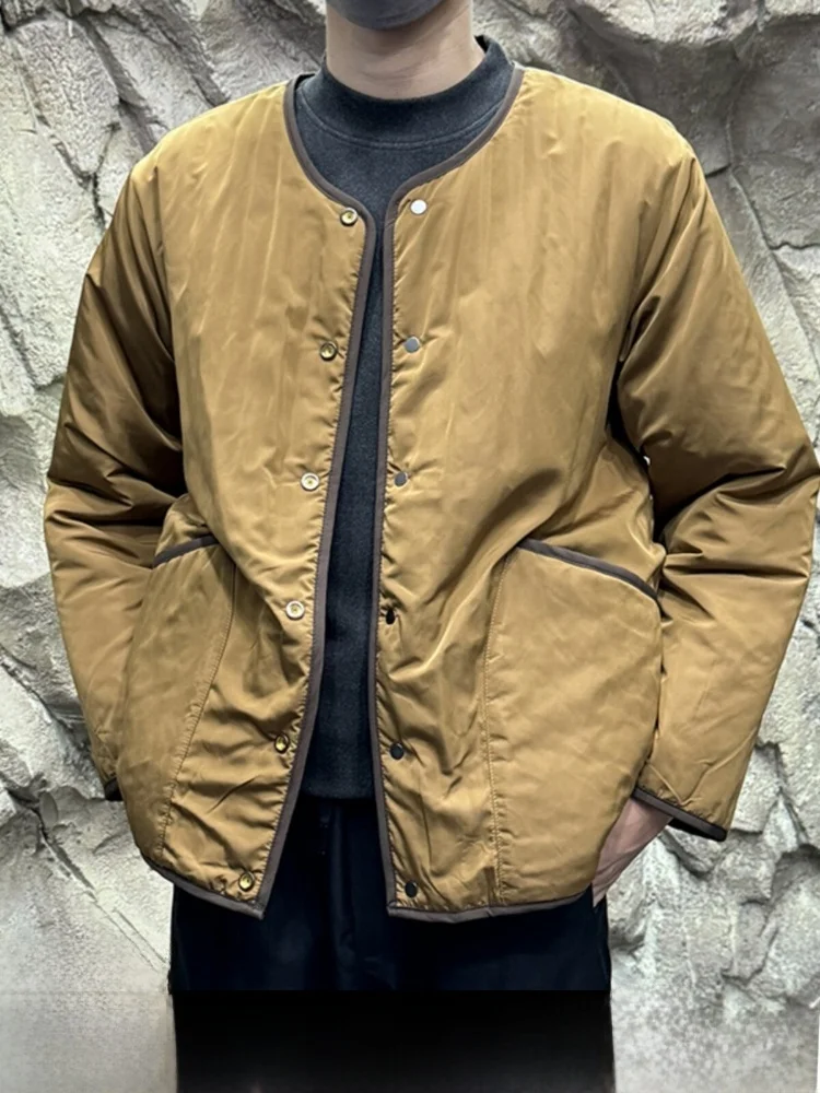 

Retro Tech Cotton Jaet Double-Sided Wear Lightweight Warm Slim Fit Men's Women's Couple Sle Autumn Winter Cotton Coat