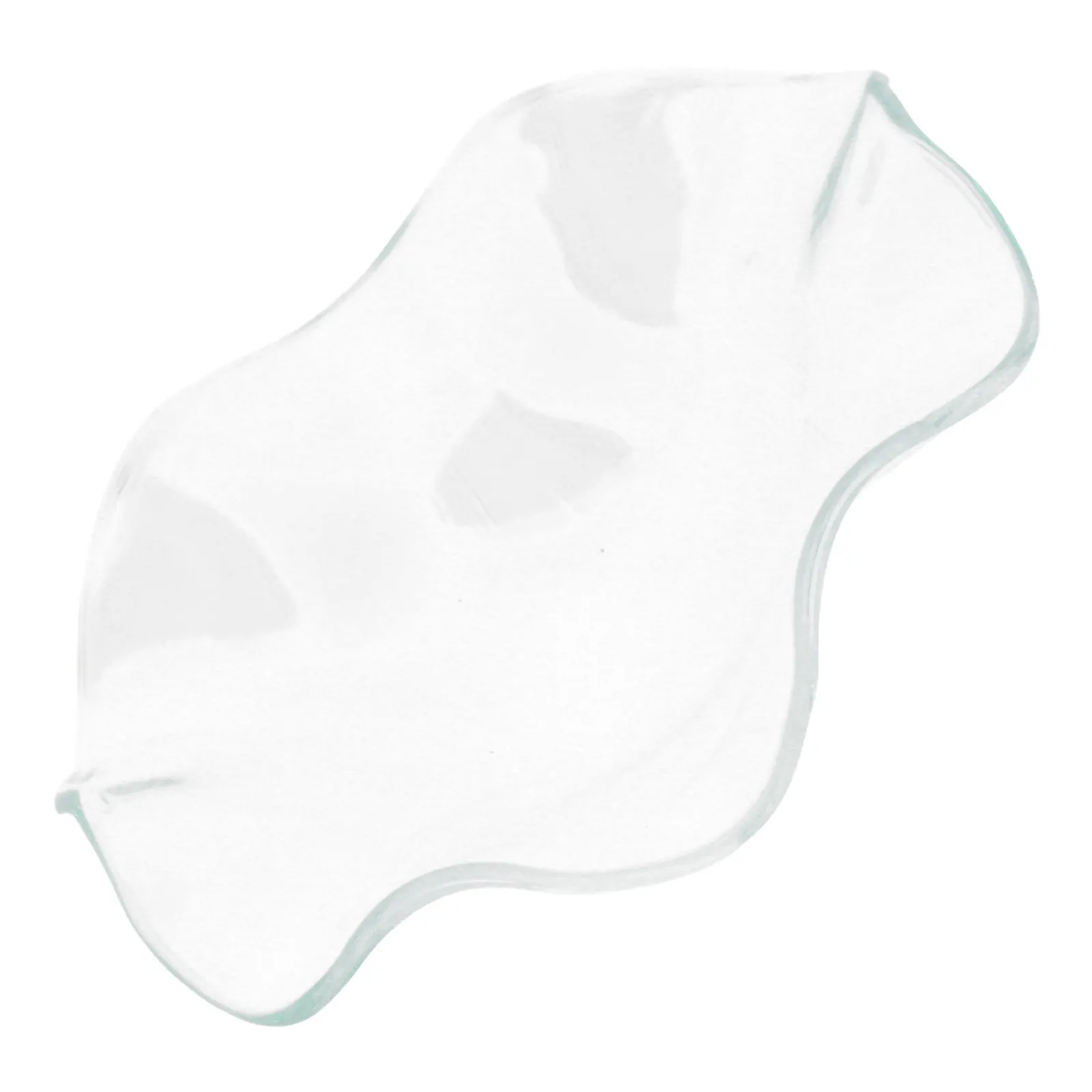

115Mm Transparent Glass Wavy Dish for Scented Wax Melts Essential Oils Aromatherapy Warmers Elegant Melting Tray Functional Home