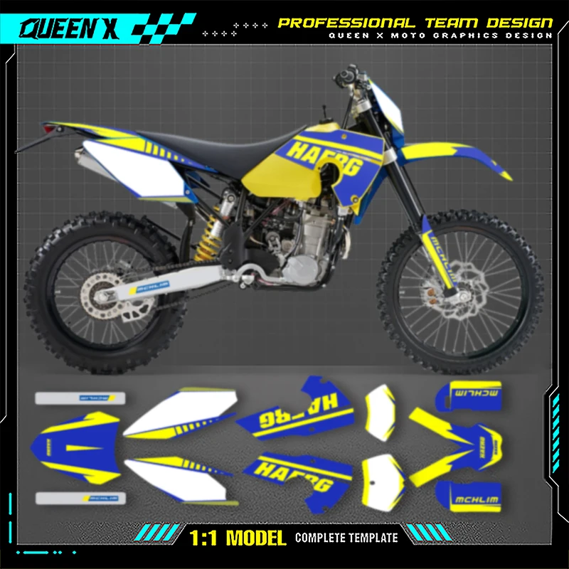 

Queen X MOTOR для Husaberg ALL 2006 2007 2008, полный комплект мотоциклетных графических наклеек, наборы наклеек 003